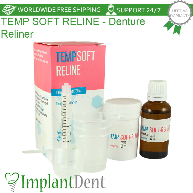 Dental Temp Soft Denture Reline Self Curing Material First Aid OTC Temporary