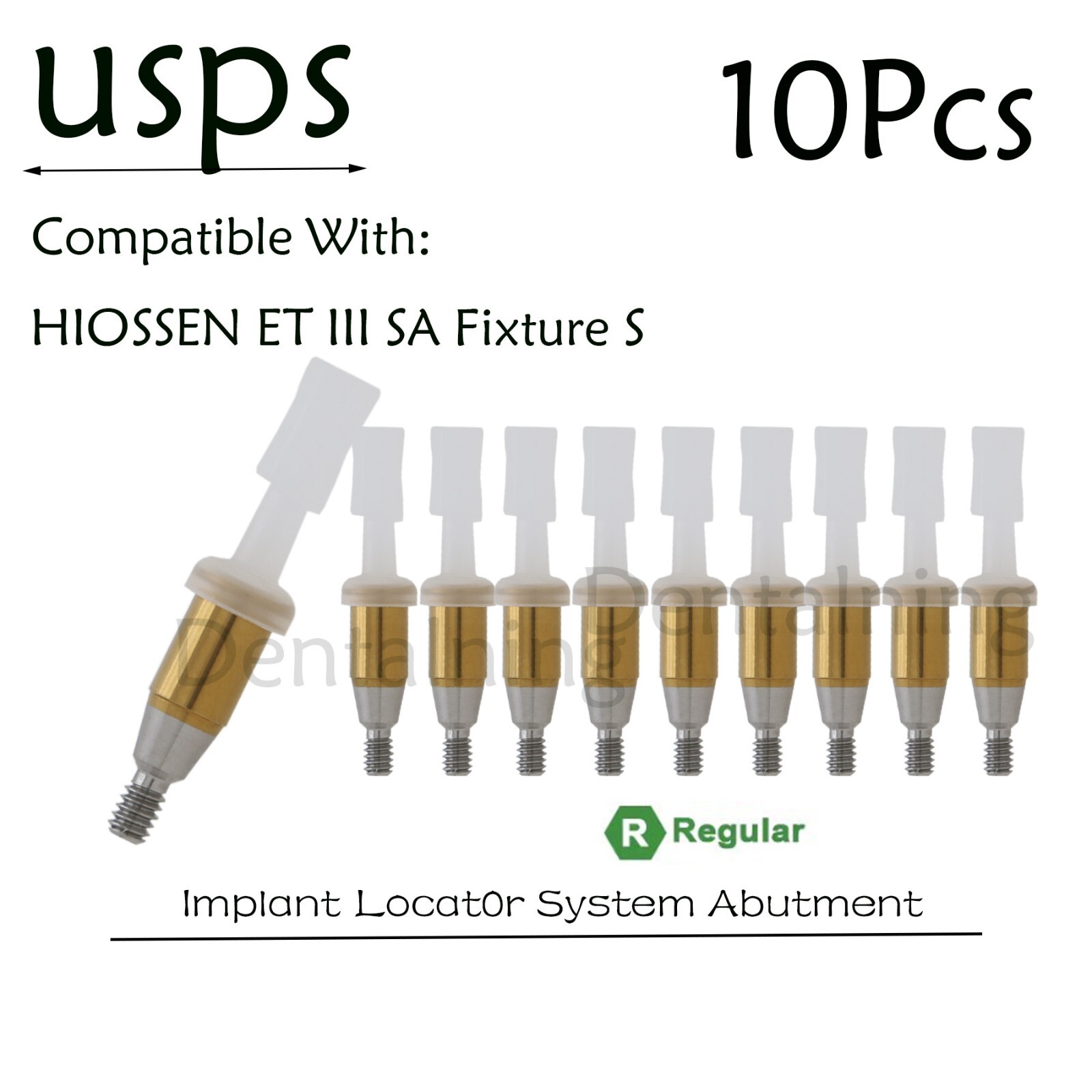 US Hiossen overdenture locator abutment Regular 3.7mm Fits 3/4/5.0mm
