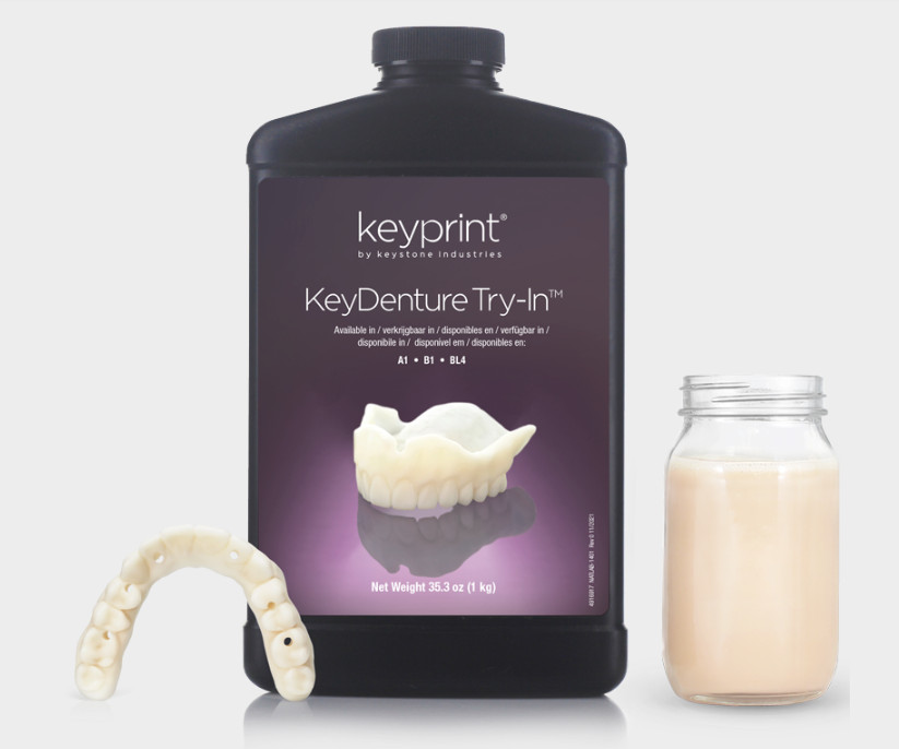 Keyprint KeyDenture Try-In Resin .5KG For 3D Printing Shades: A1 B1 BL4