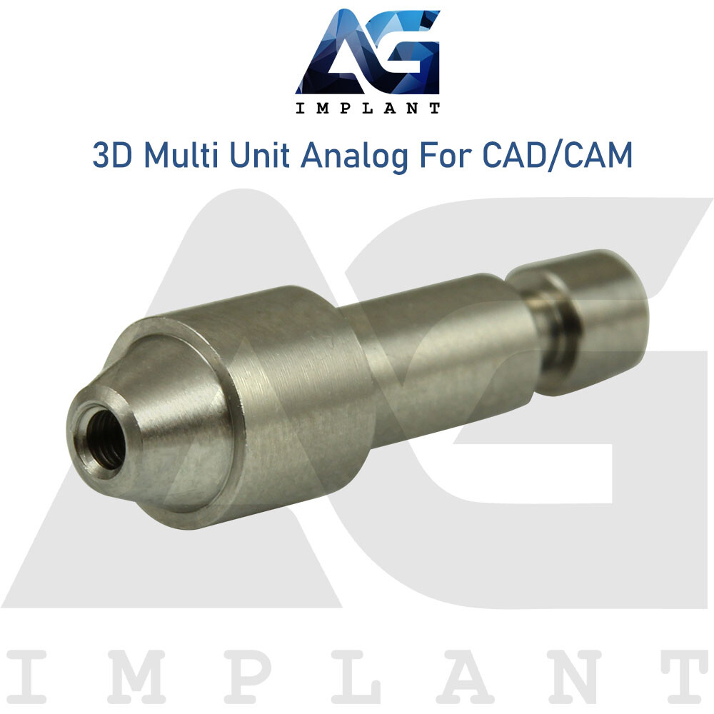 10 3D Multi Unit Analog For CAD/CAM Library Stainless Steel Lab