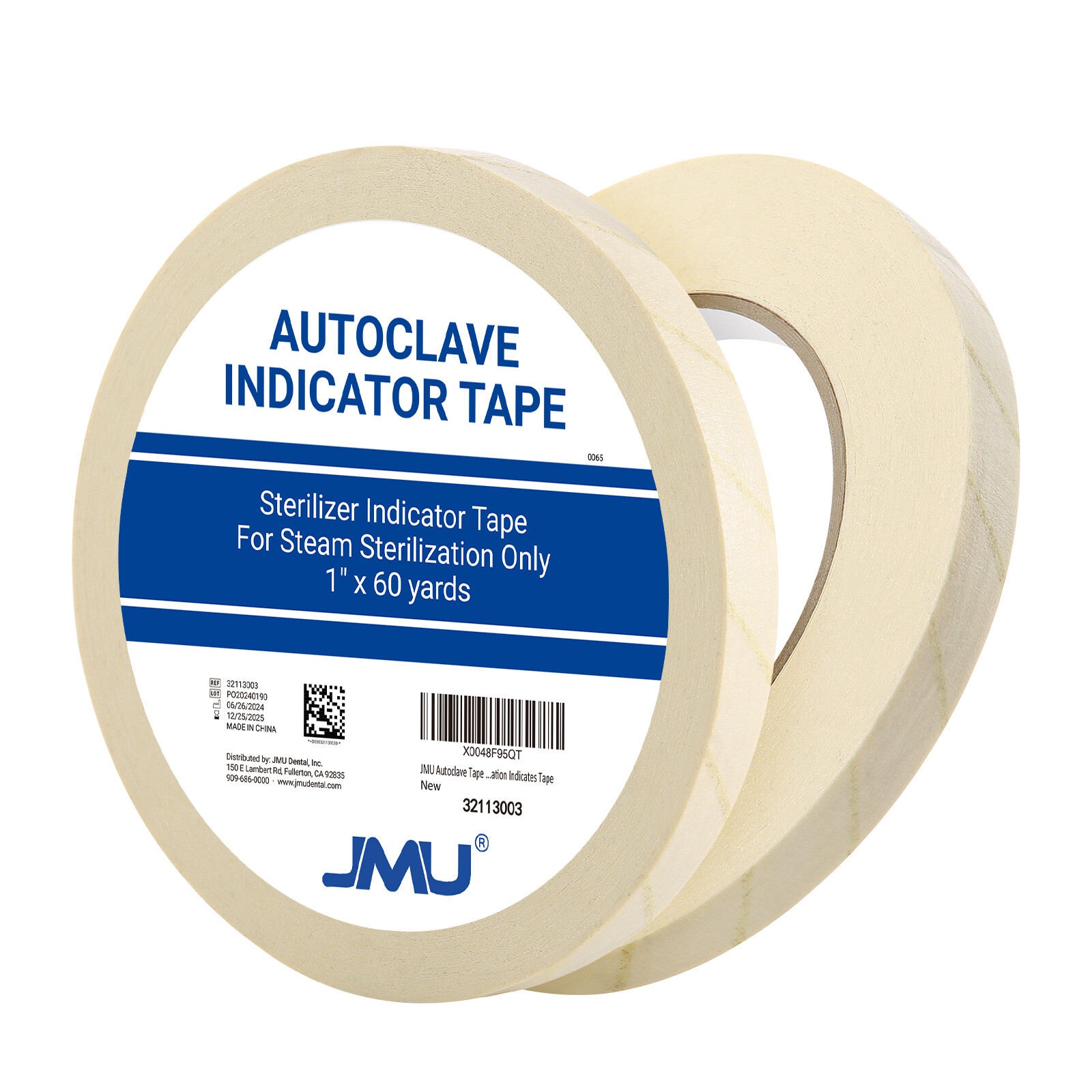 JMU Sterilization Steam Indicator Tape 1/2″ 3/4″ 1″x 60 Yard Autoclave Tape