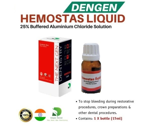 Dental HEMOSTAL Liquid 15ml Pack for Gingival Retraction Solutions HEMOSTAS
