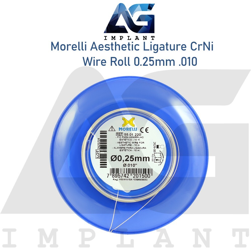 Morelli® Aesthetic Ligature Crni Wire Roll 0.25mm /010 Length 10mm Flexible