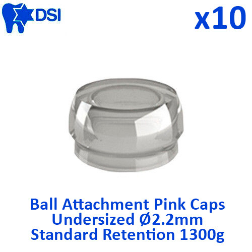 DSI Dental Lab Implant Undersized Ø2.2mm 10 Insert Caps Retentive Attachment