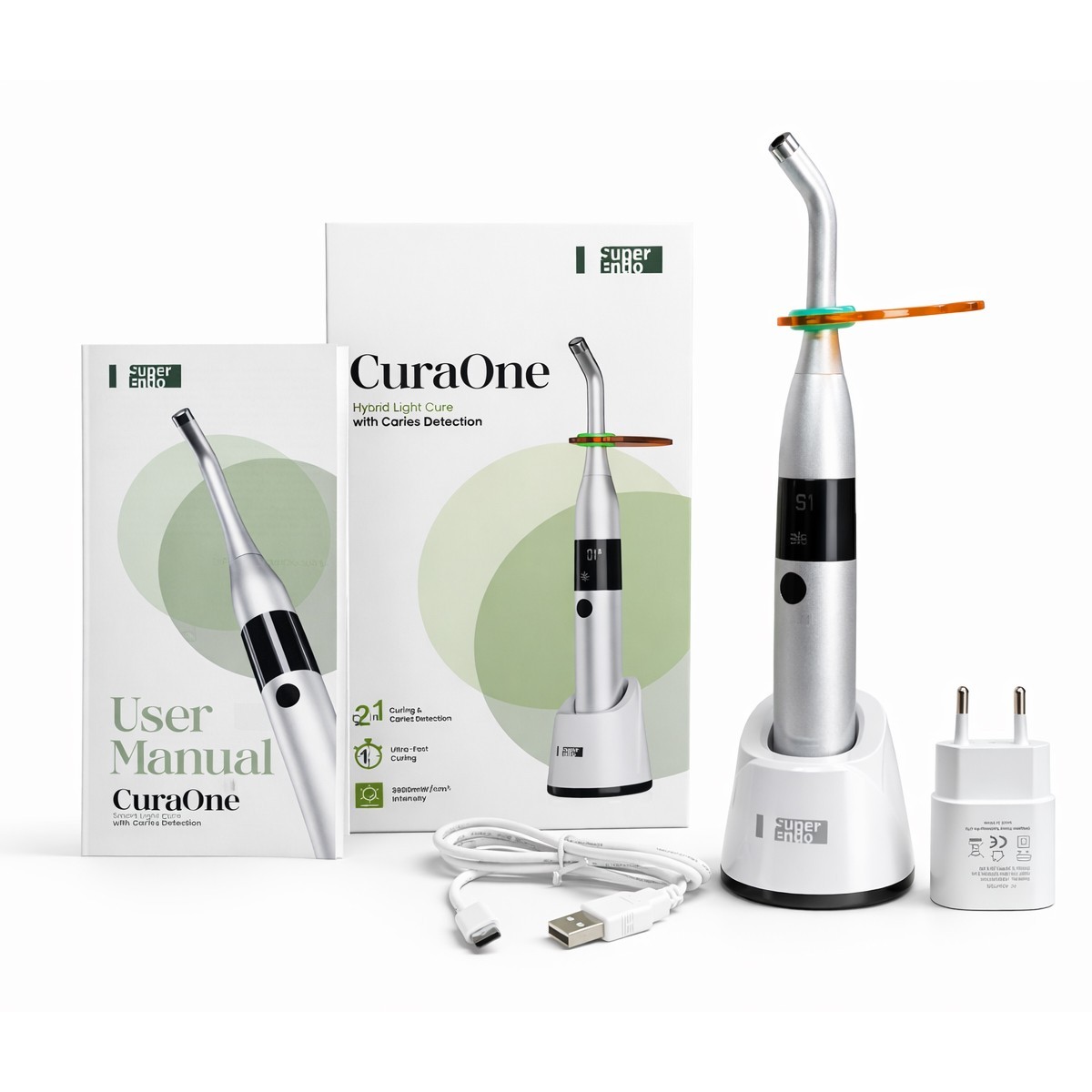 SuperEndo CuraOne 1 Second Light Cure Unit With Caries Detection