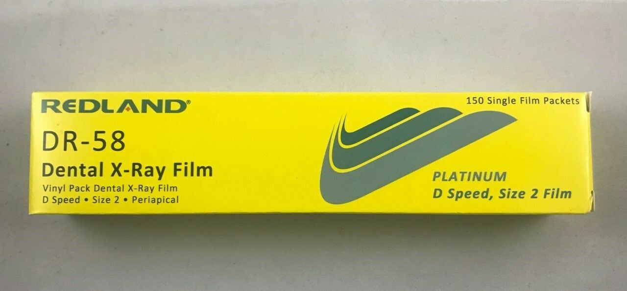 Dental X-Ray Film D Speed Size #2 150 Single Film Pk DR-58 REDLAND