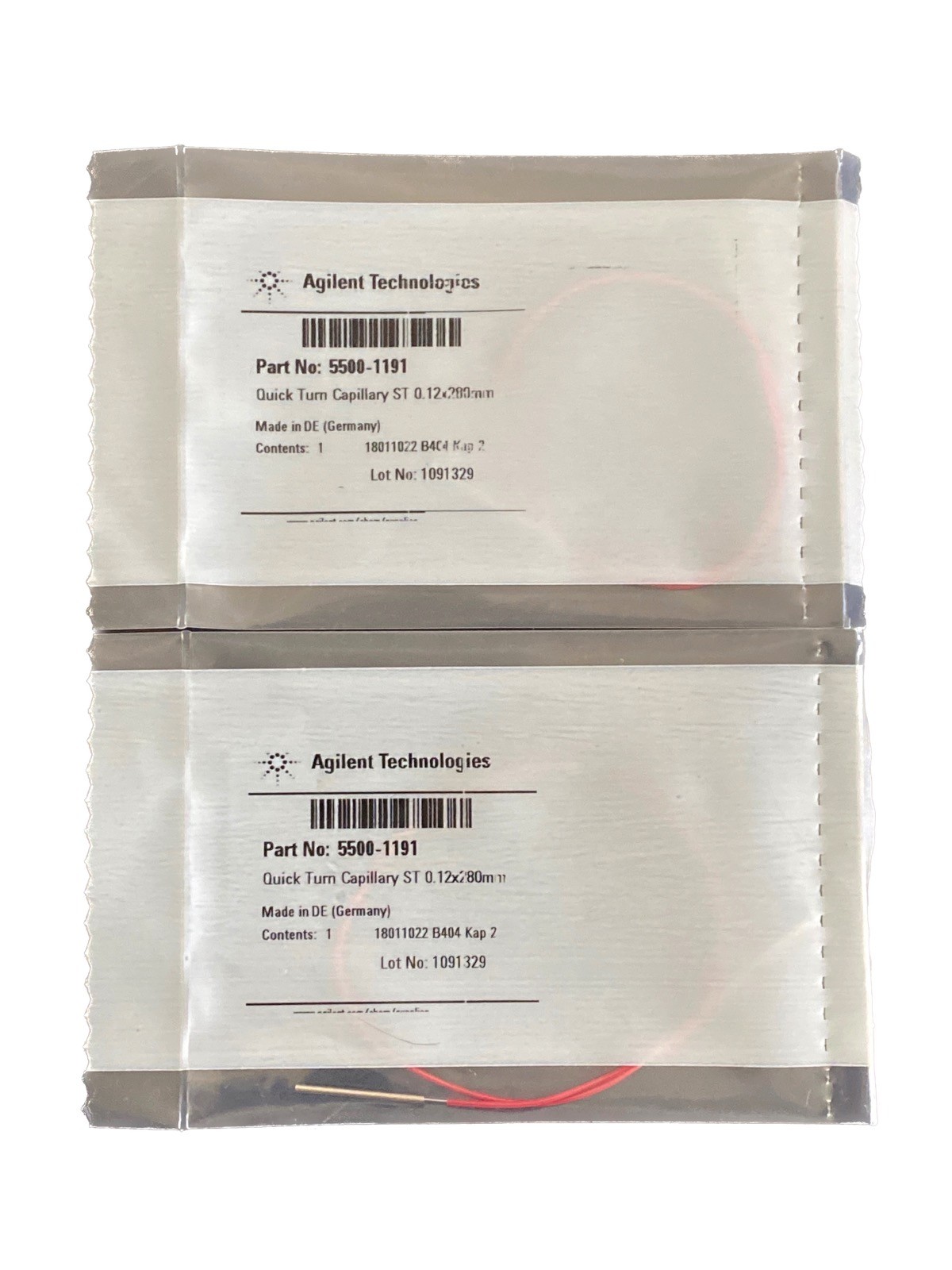 (2) AGILENT InfinityLab HPLC SS Quick Turn Capillary 0.12mm x 280mm 5500-1191