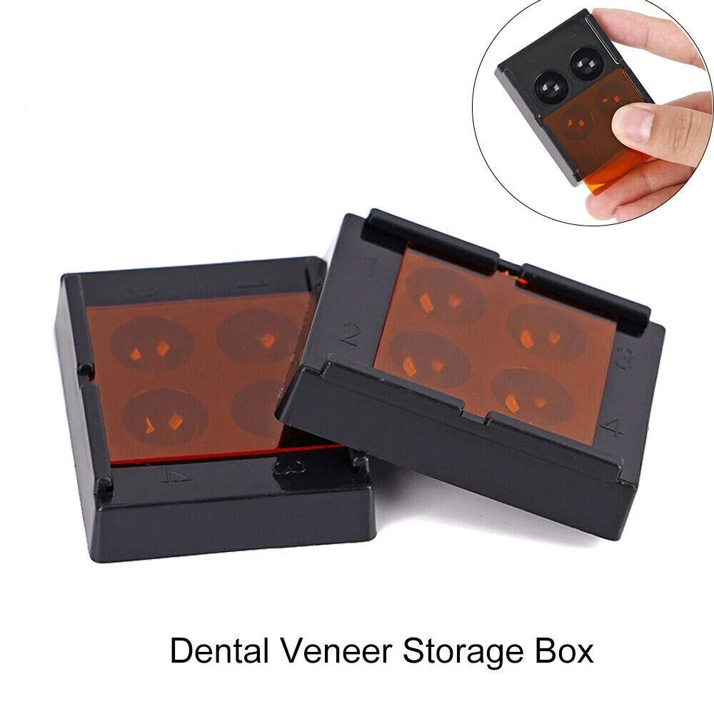 1Pc Dental Mixing 4 Wells with Light Shield Cover 4 Holes Palette Bonding Tray