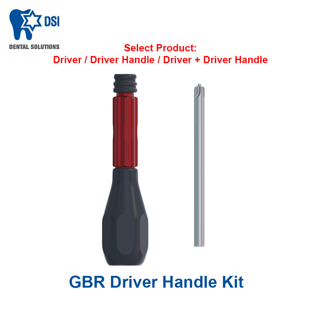 Dental DSI GBR Steel Driver 52mm Lightweight Polymeric Plastic Fiber Handle Kit