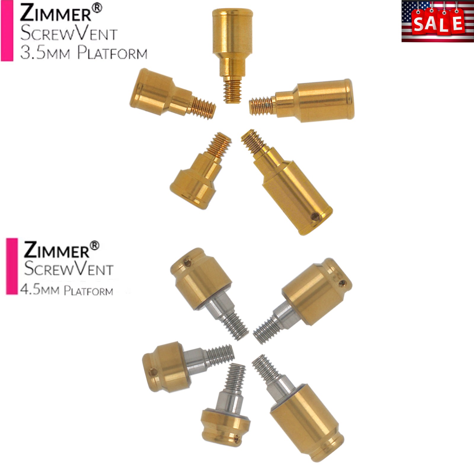 US For Zimmer MIS Implant Removable Locator Abutment Diameter Ø3.5mm/4.5mm 1Pcs