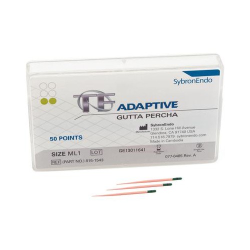 Kerr 815-1543 SybronEndo TF Adaptive Gutta Percha Points Medium/Large ML1 50/Pk