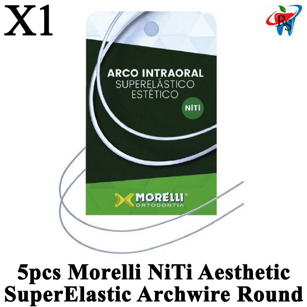 1pcs Dental Morelli NiTi Aesthetic SuperElastic Archwire Round Upper Lower Jaw
