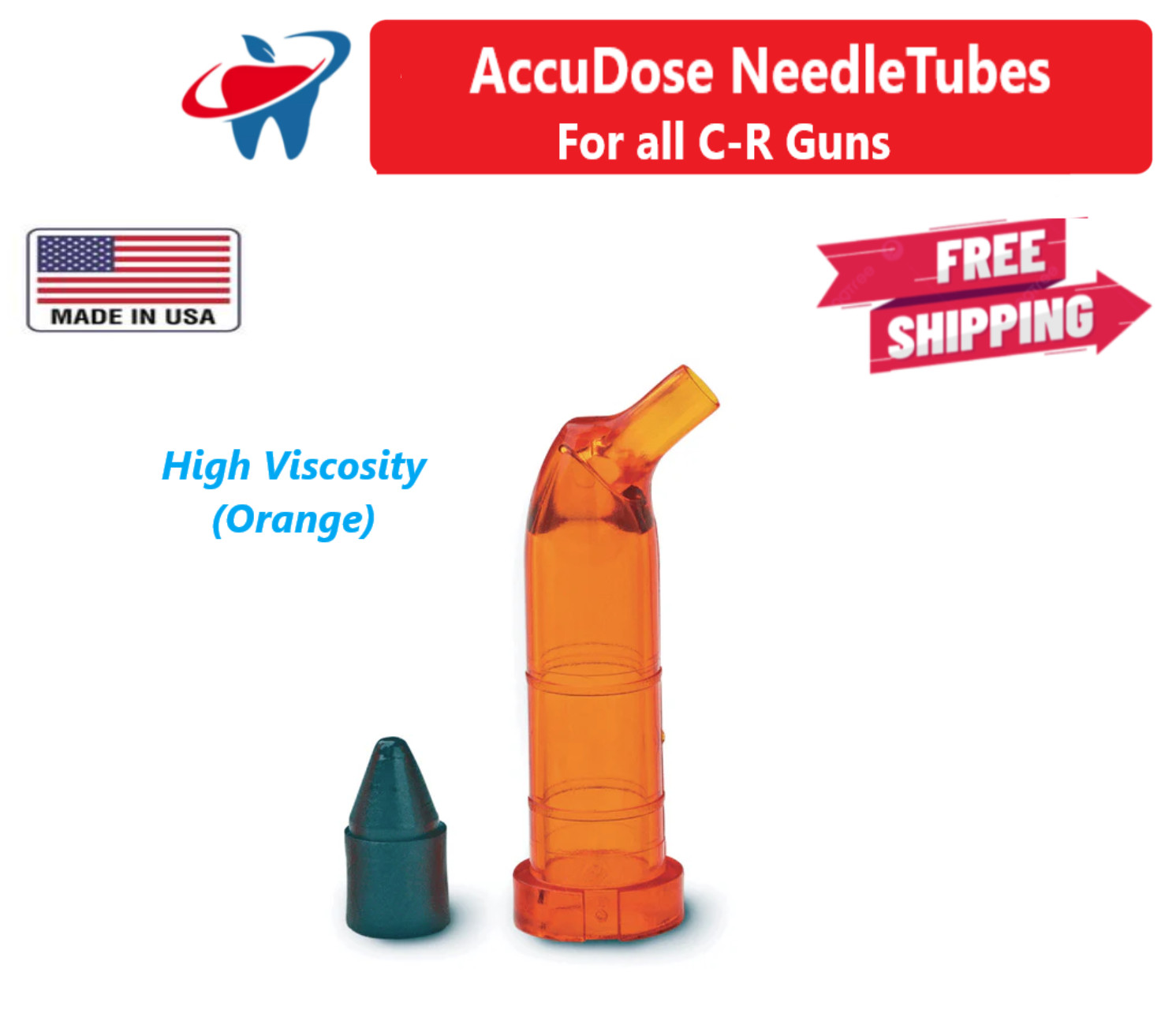 Centrix AccuDose NeedleTubes & Plugs 19ga / 20ga / 24ga For All C-R Syringes