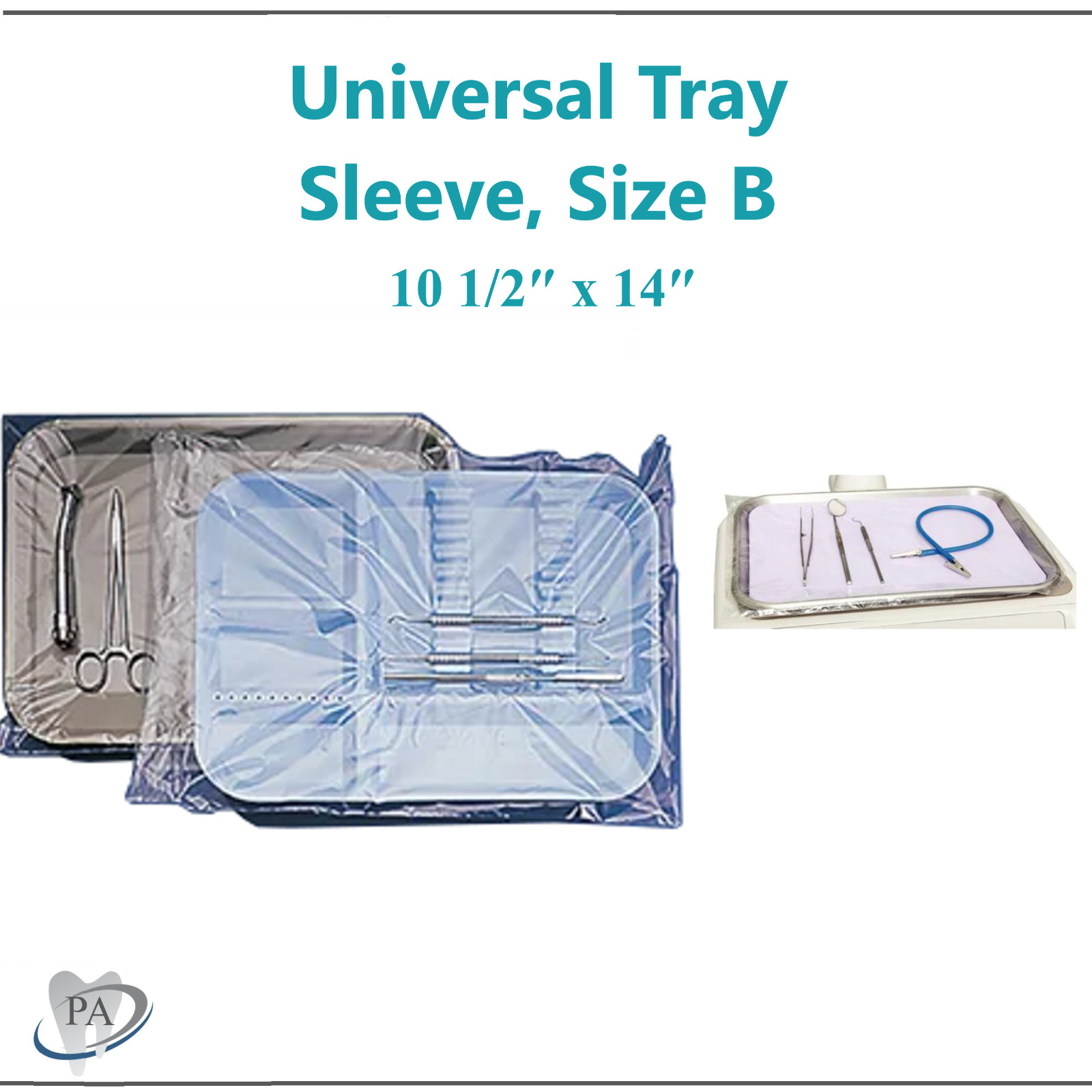 1000 pcs Dental Disposable Plastic Tray Cover Sleeves Ritter B Size 10.5″ x 14″