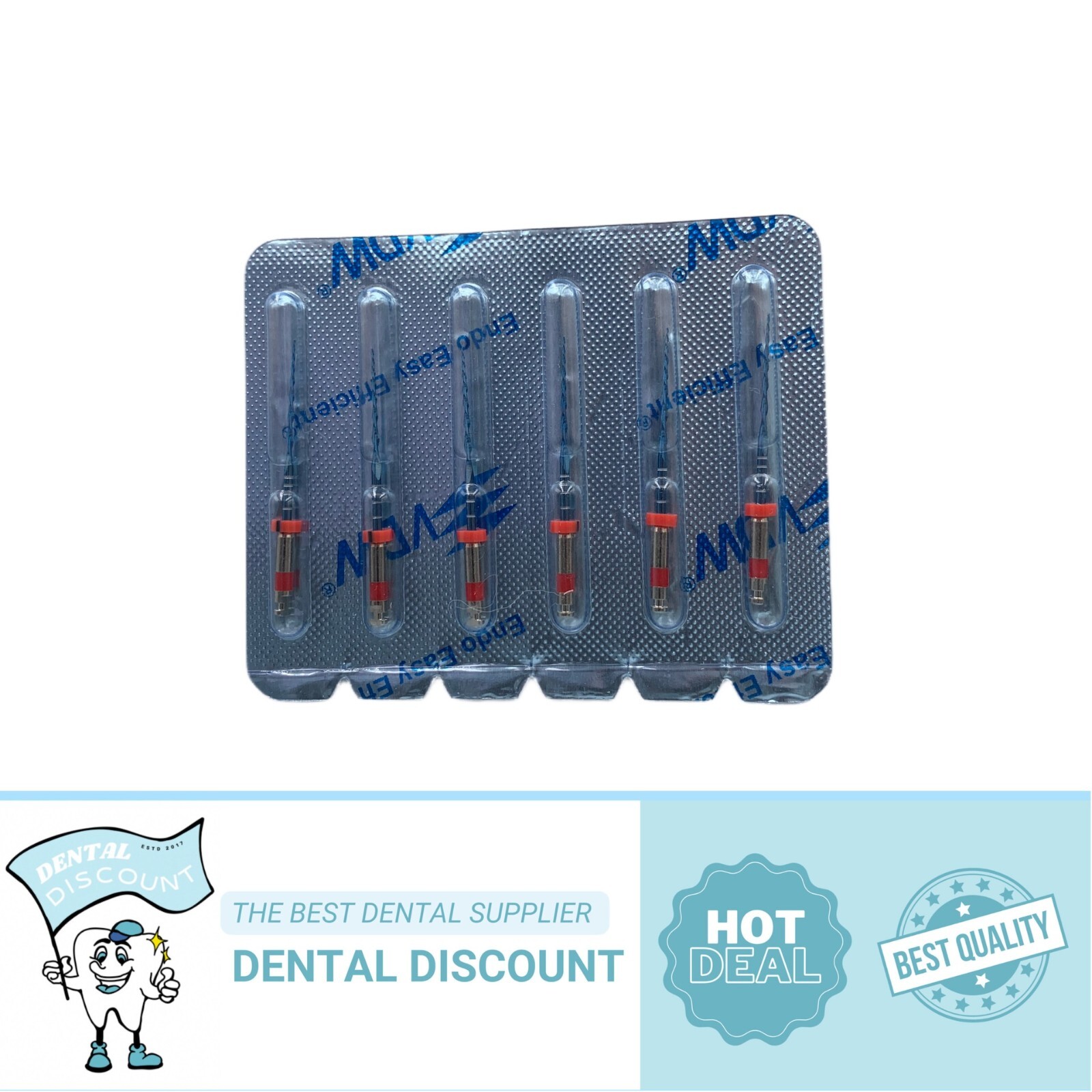 10 pack VDW RECIPROC Blue NiTi Root Canal Files 25mm R25 6pcs