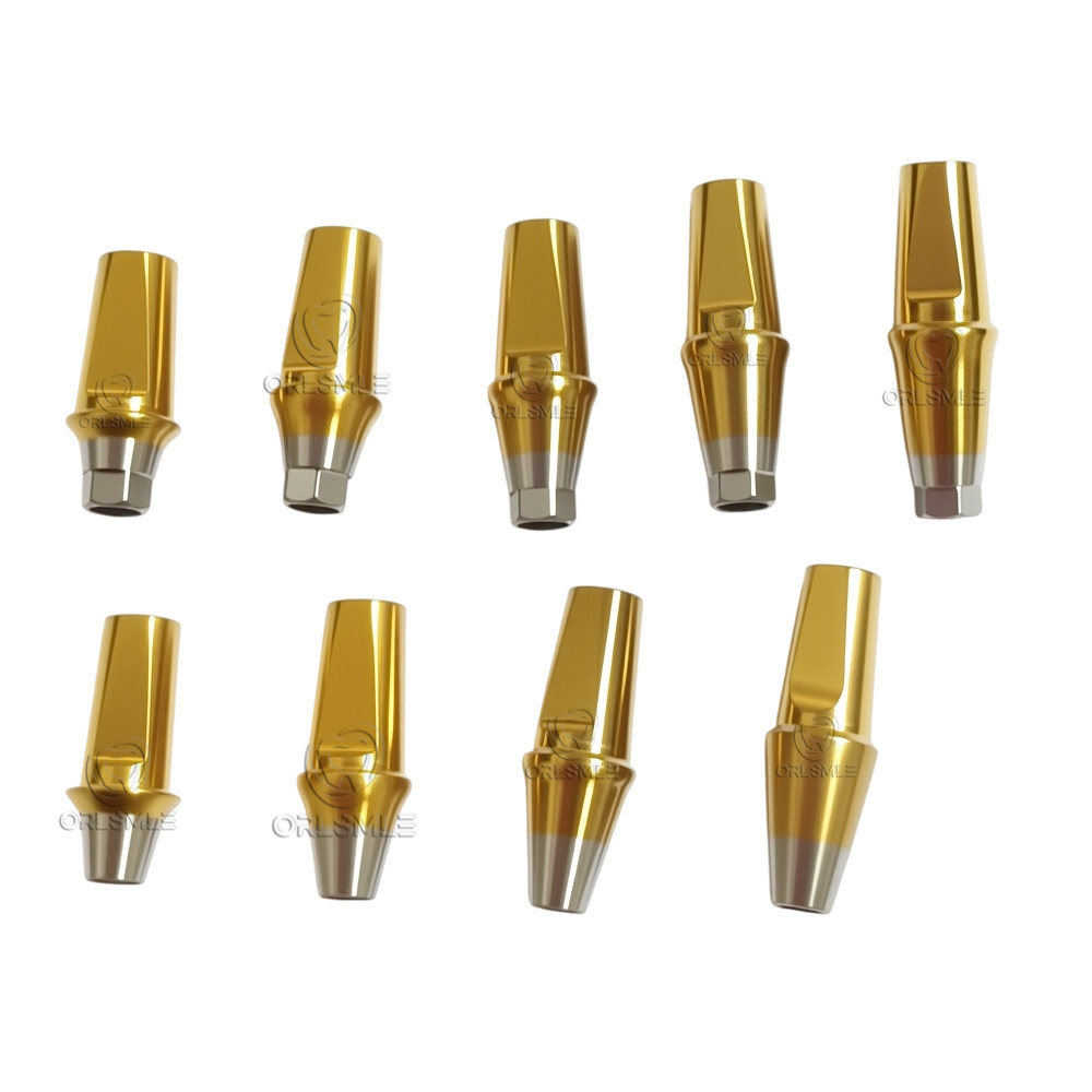 10Pcs Dental Ti Straight abutment fits Osstem Hiossen Mini Regular Hex Non-Hex