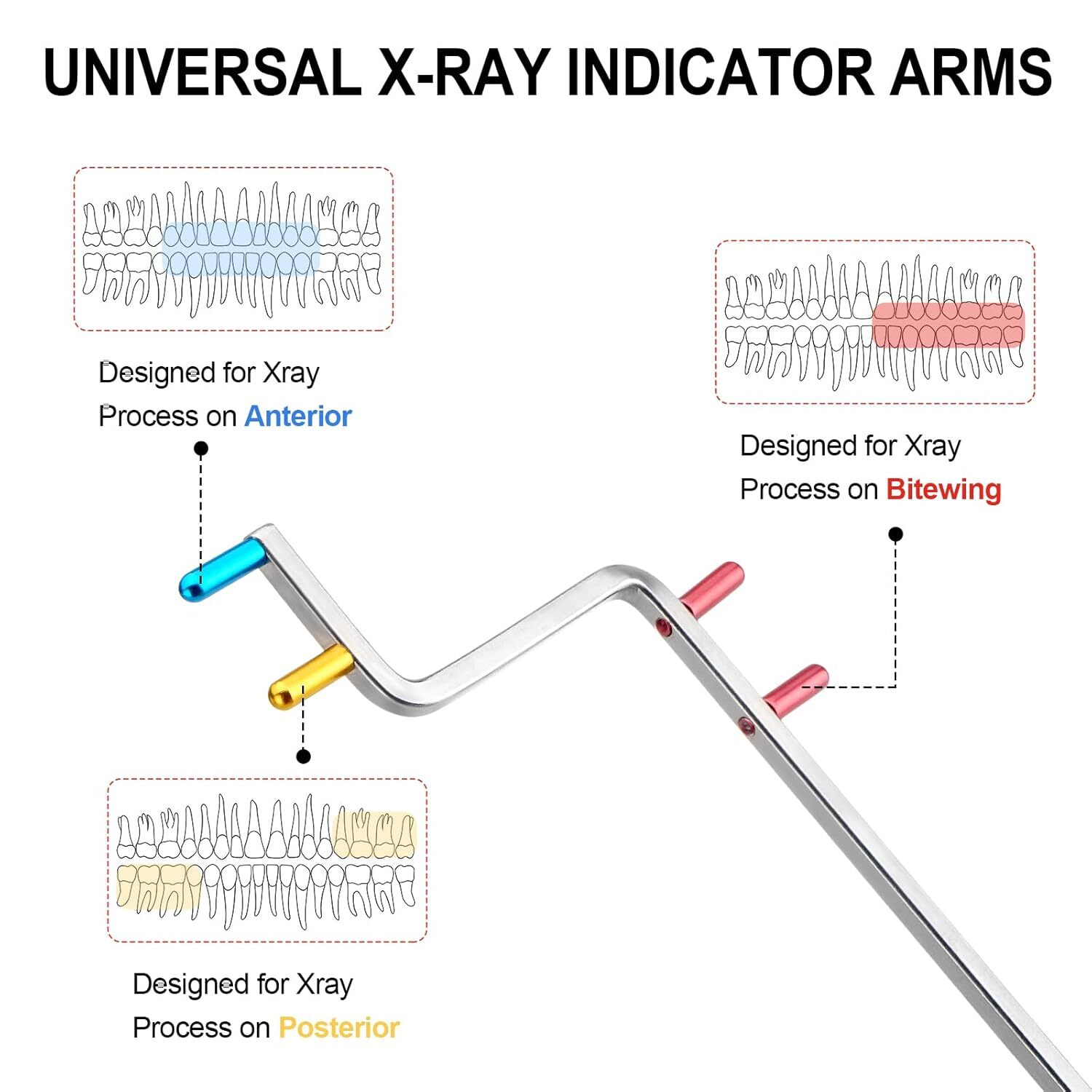 5x Dental X-Ray Indicator Aligning Arms for Anterior Posterior Bitewing Imaging