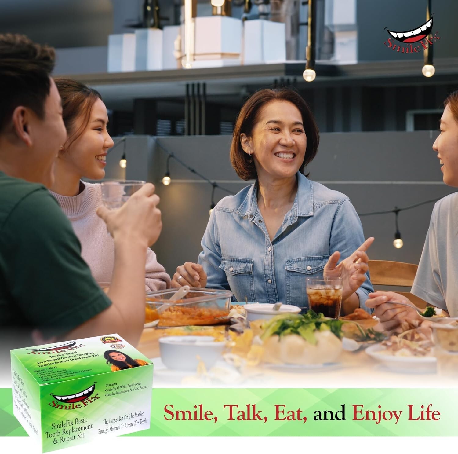 SmileFix Basic Dental Repair Kit – Moldable Beads for Missing Teeth & Gaps