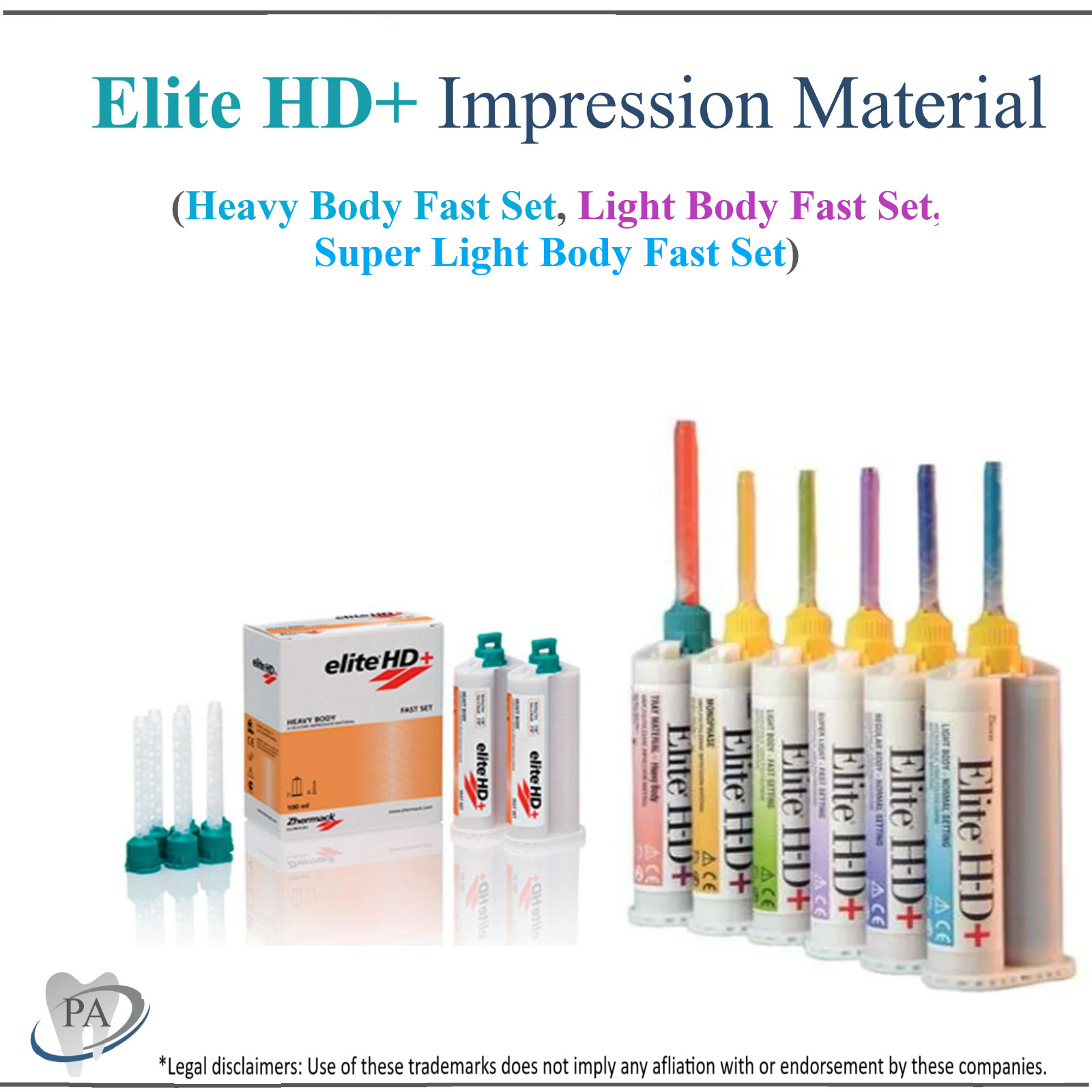 Dental Elite HD+ A-Silicone Impression Material FAST SET REGULAR 50 ml Cartridge