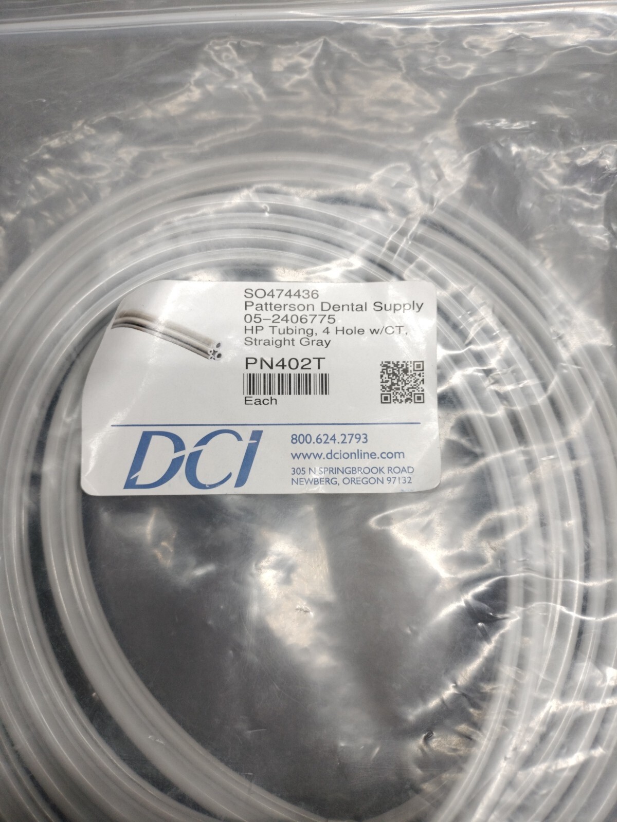 PATTERSON DENTAL SUPPLY PN402T 4 Hole Tubing 05-2406775