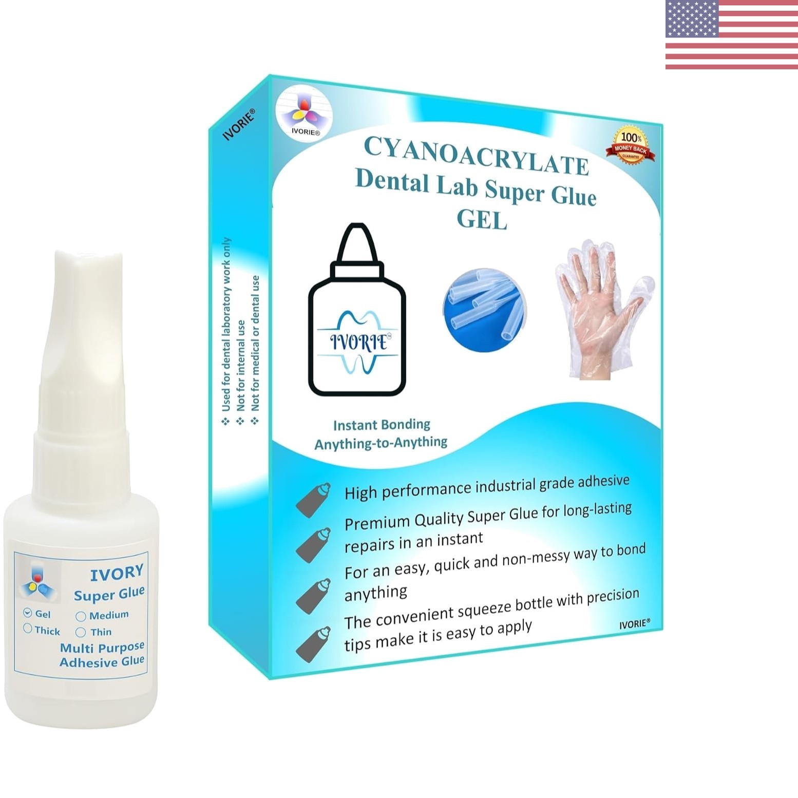 Dental Lab Super Glue Adhesive Gel 1oz – Strong, Instant Bonding