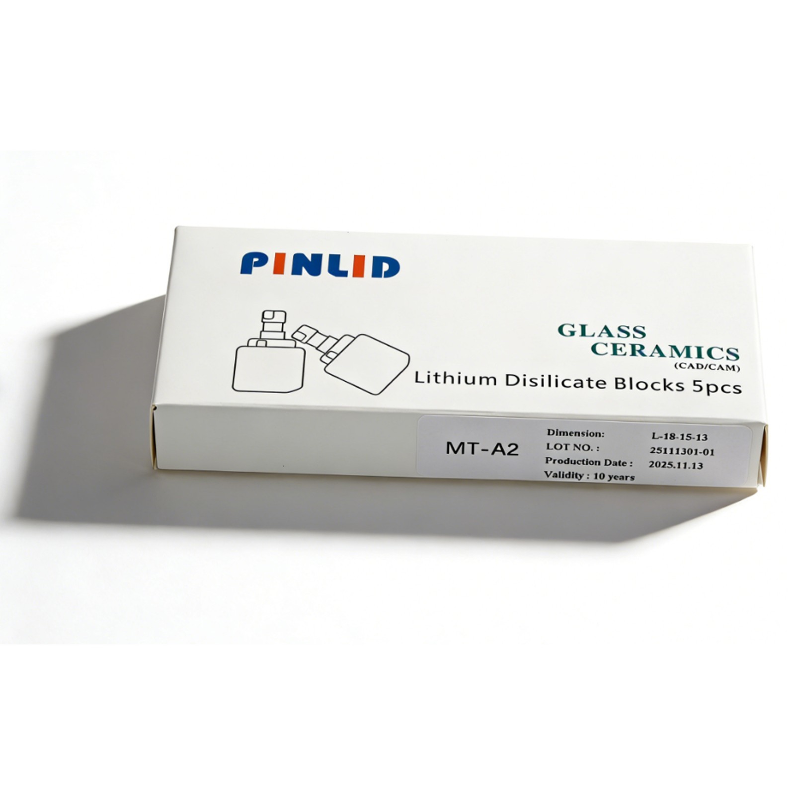 Dental C14 MT Lithium Disilicate Glass Ceramic Blocks A1–BL4 CAD/CAM 5pcs/Box