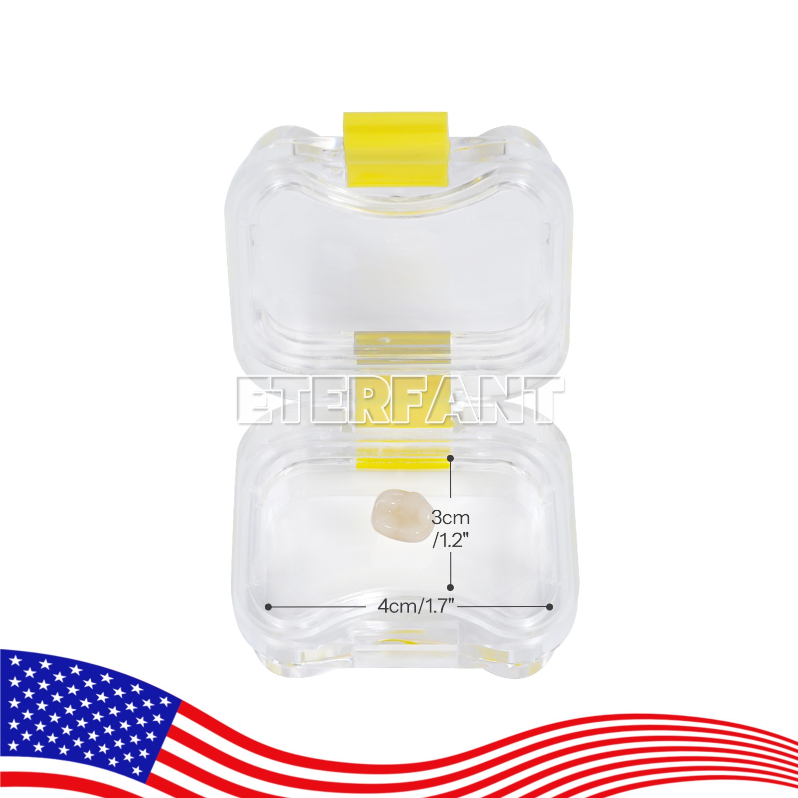 100pcs Dental Crown and Bridge Pillow Box with Membrane Storage Display Box
