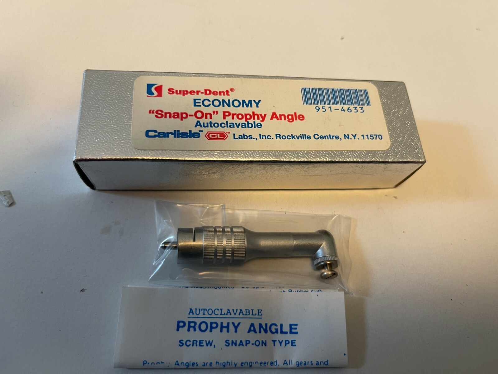 Carlisle Labs Super Dent “Snap-On” Autoclavable Prophy Angle