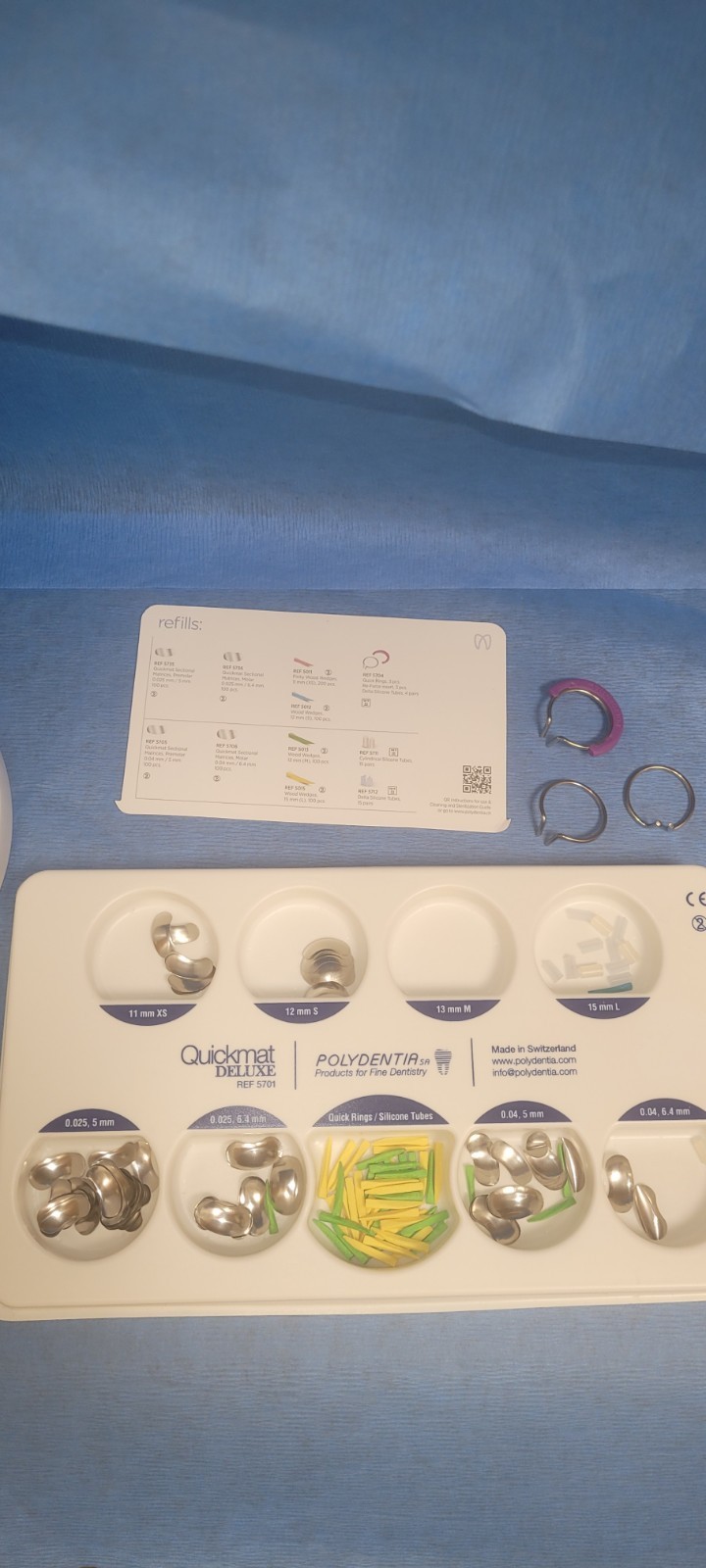 Polydentia Quickmat Deluxe Kit Rings Sectional Matrix