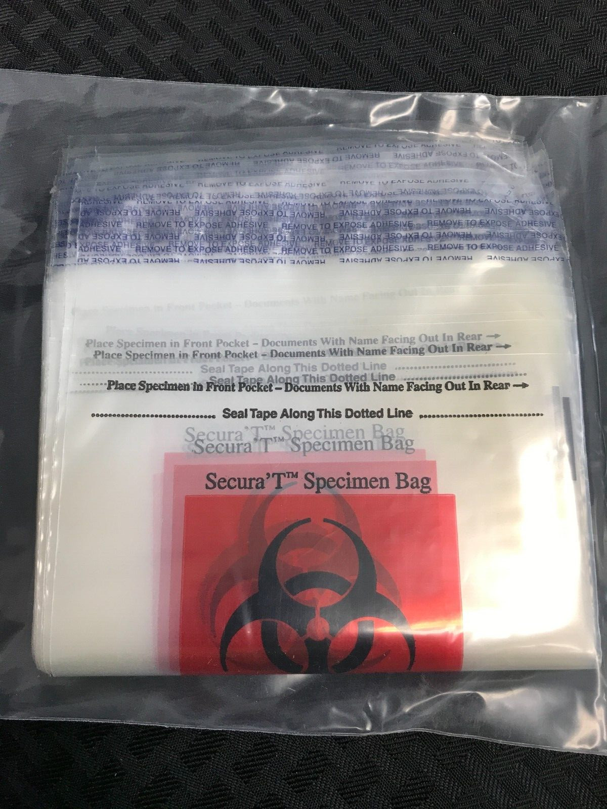 (175) VWR Secura’T Self-Sealing 6″ x 9″ Biohazard Specimen Bags 11215-684