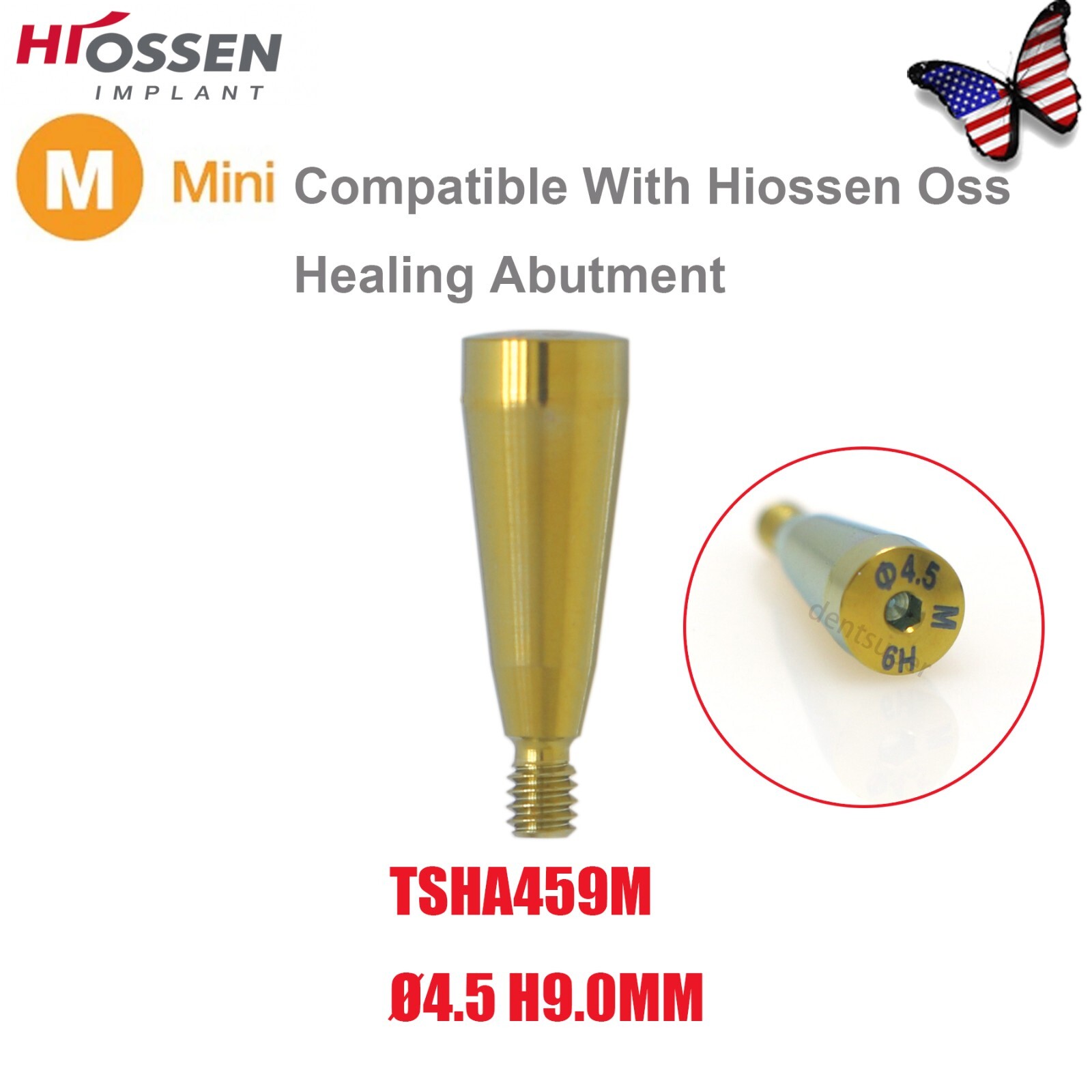 US Dental Mini Healing Abutment Cap & Cover Screw Fits Osstem Hiossen Implant