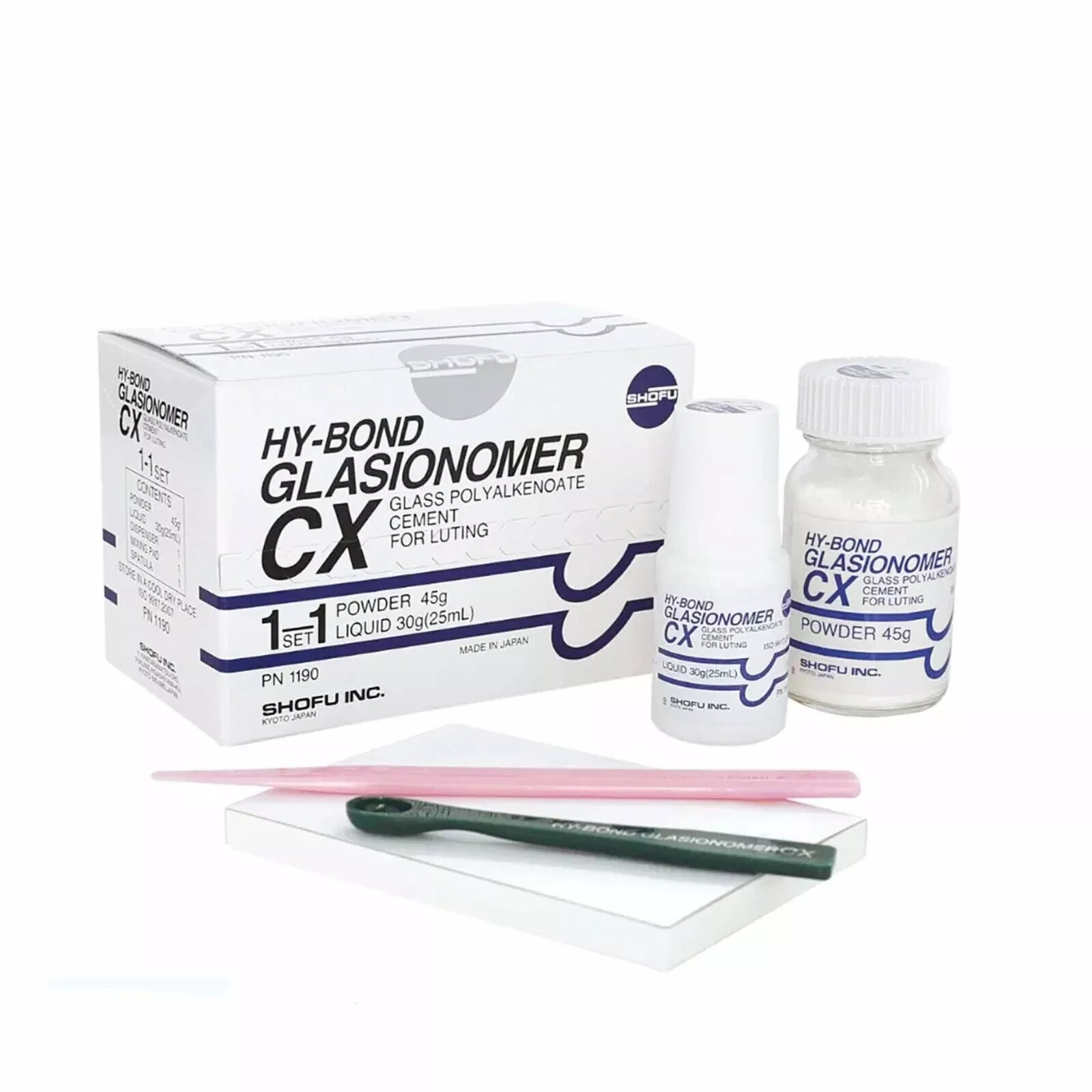 Shofu Hy Bond Glassionomer CX Luting Powder 45gm Liquid 25ml Dental