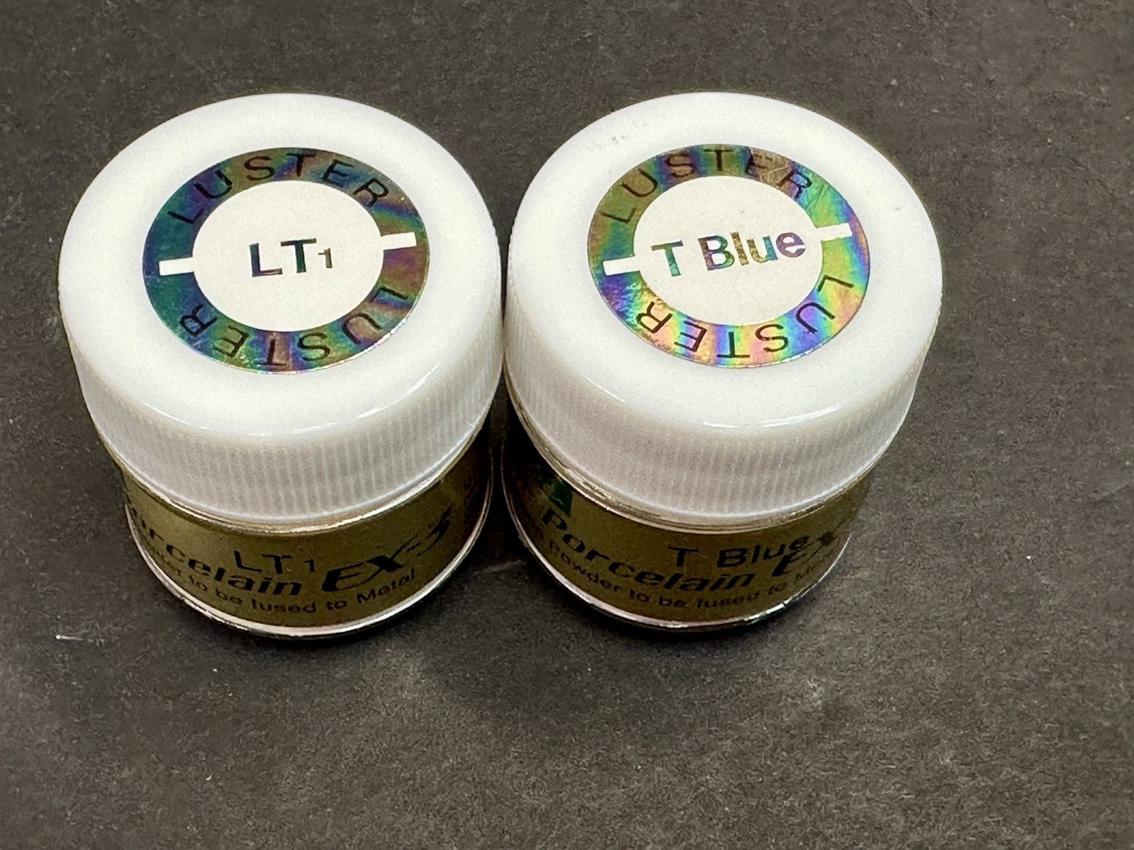 Noritake EX-3 Super Porcelain Powder Luster Metal Powder 7 Jar Case Set (2 open)