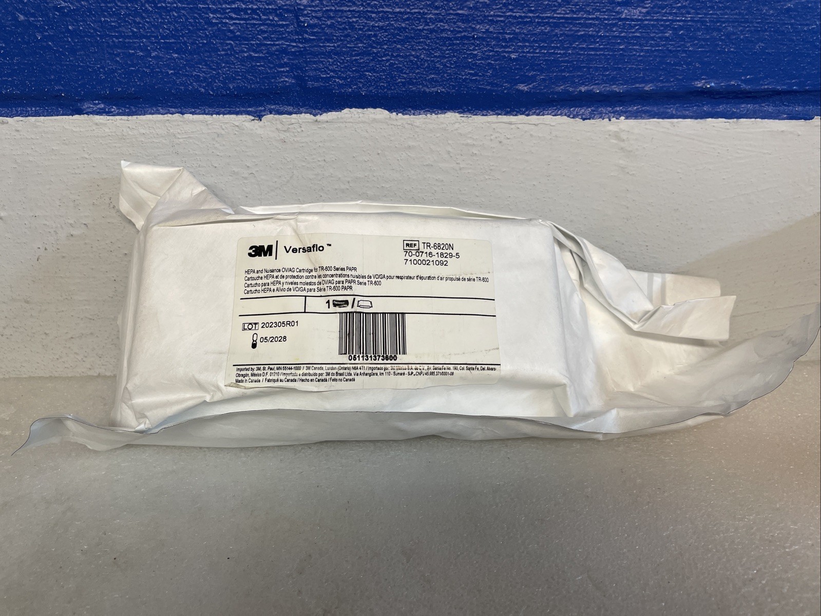 3M Versaflo TR-6820N OV/AG HEPA Cartridge For TR-600 PAPR Respirator New Sealed