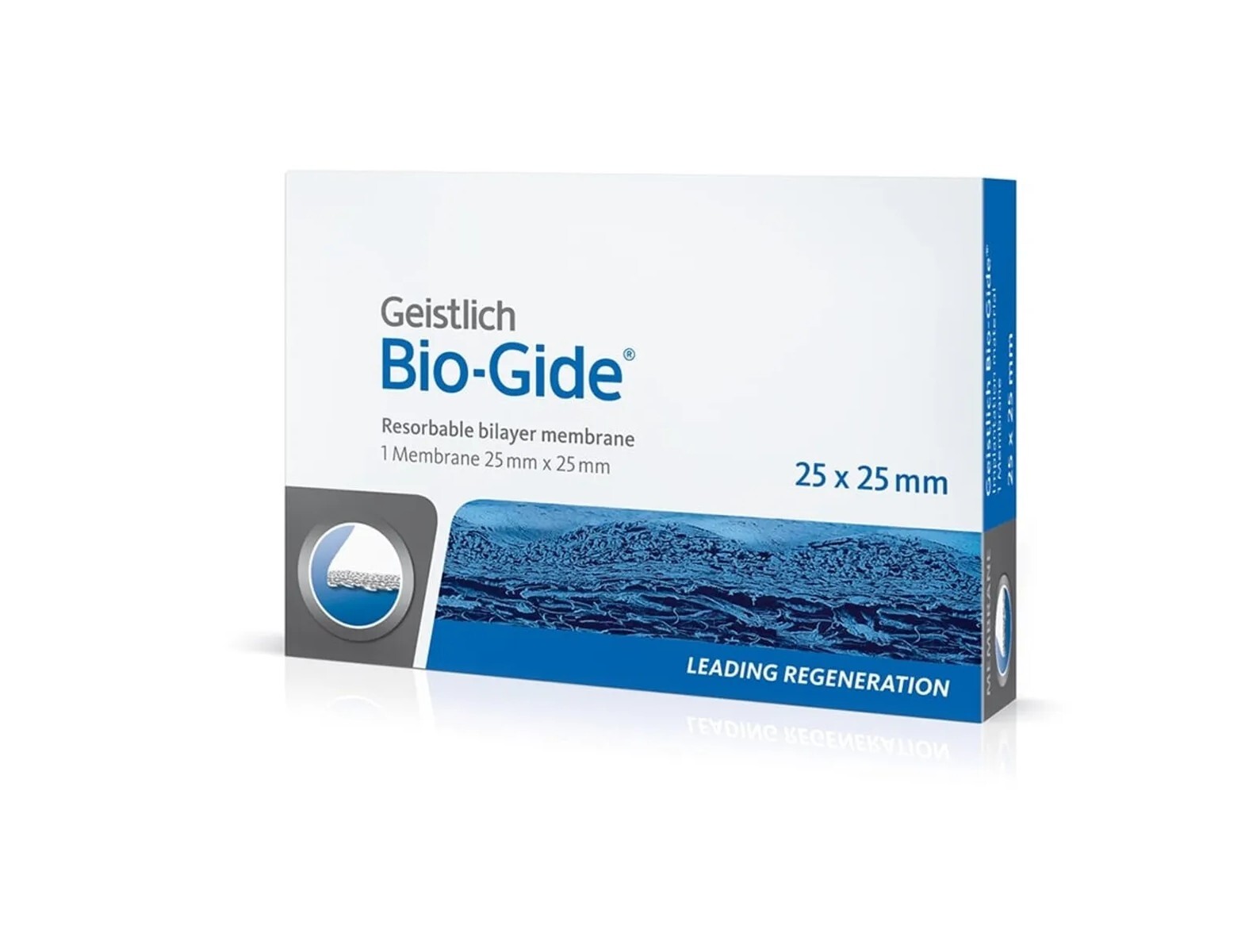 Dental Geistlich Bio – Gide Resorbable Bilayer Membrane 25 X 25 mm (Fast Ship).