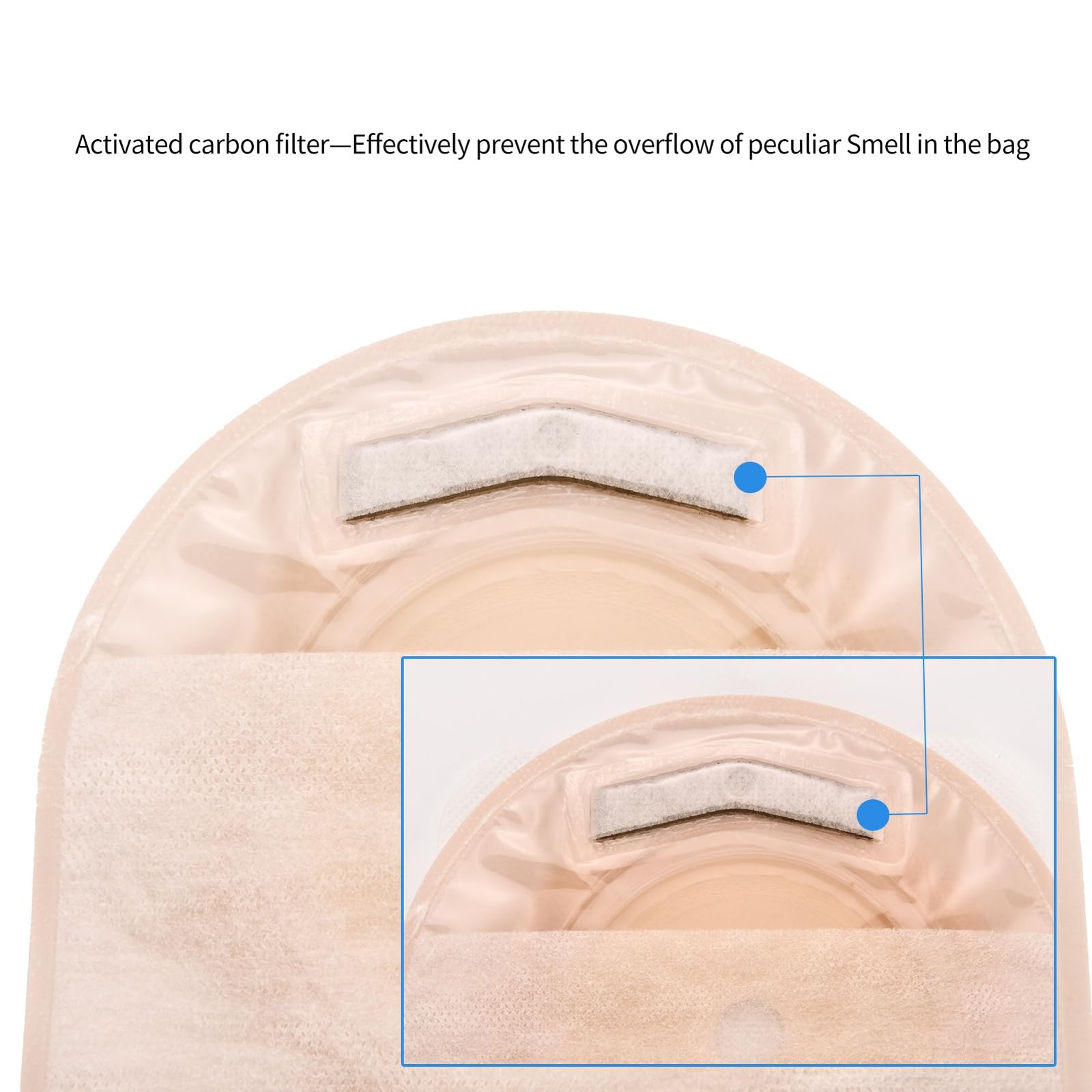 21 PCS Colostomy Bags,Ostomy Supplies, Two Piece Drainable Ostomy 57mm, Beige