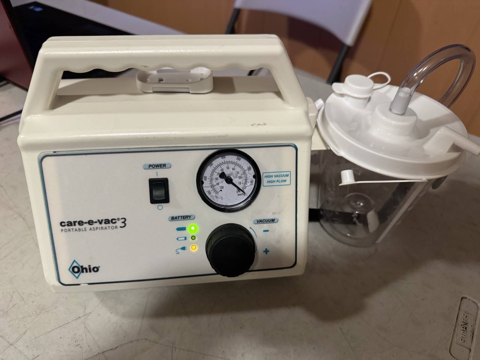 Ohio Medical Corporation Care-E-Vac 3 Portable Suction System With Battery