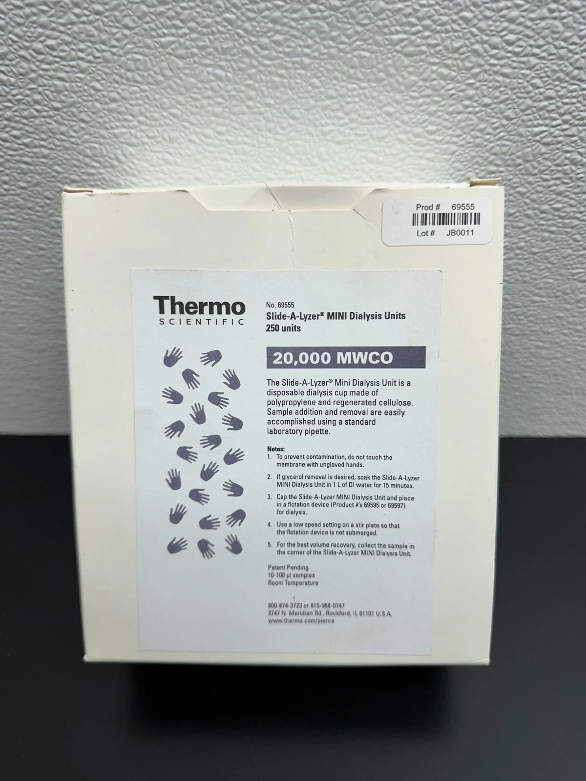 Thermo Scientific PN 69555 Slide A Lyzer 0.1 mL MINI Dialysis Devices 20K MWCO
