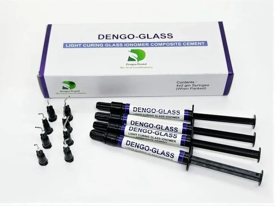 Dengen Dental Dengo-Glass Light Curing Glass Ionomer (4 x 2gm)