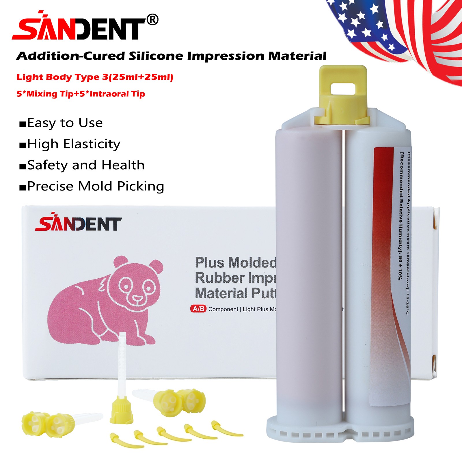 Dental PVS VPS Impression Putty Soft Silicone Material Heavy+Light Body Fast Set
