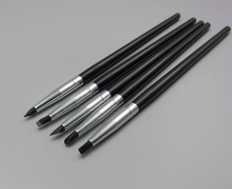 5Pcs/Set Dental Composite Resin Veneer Cement Porcelain Silicone Brush Pen