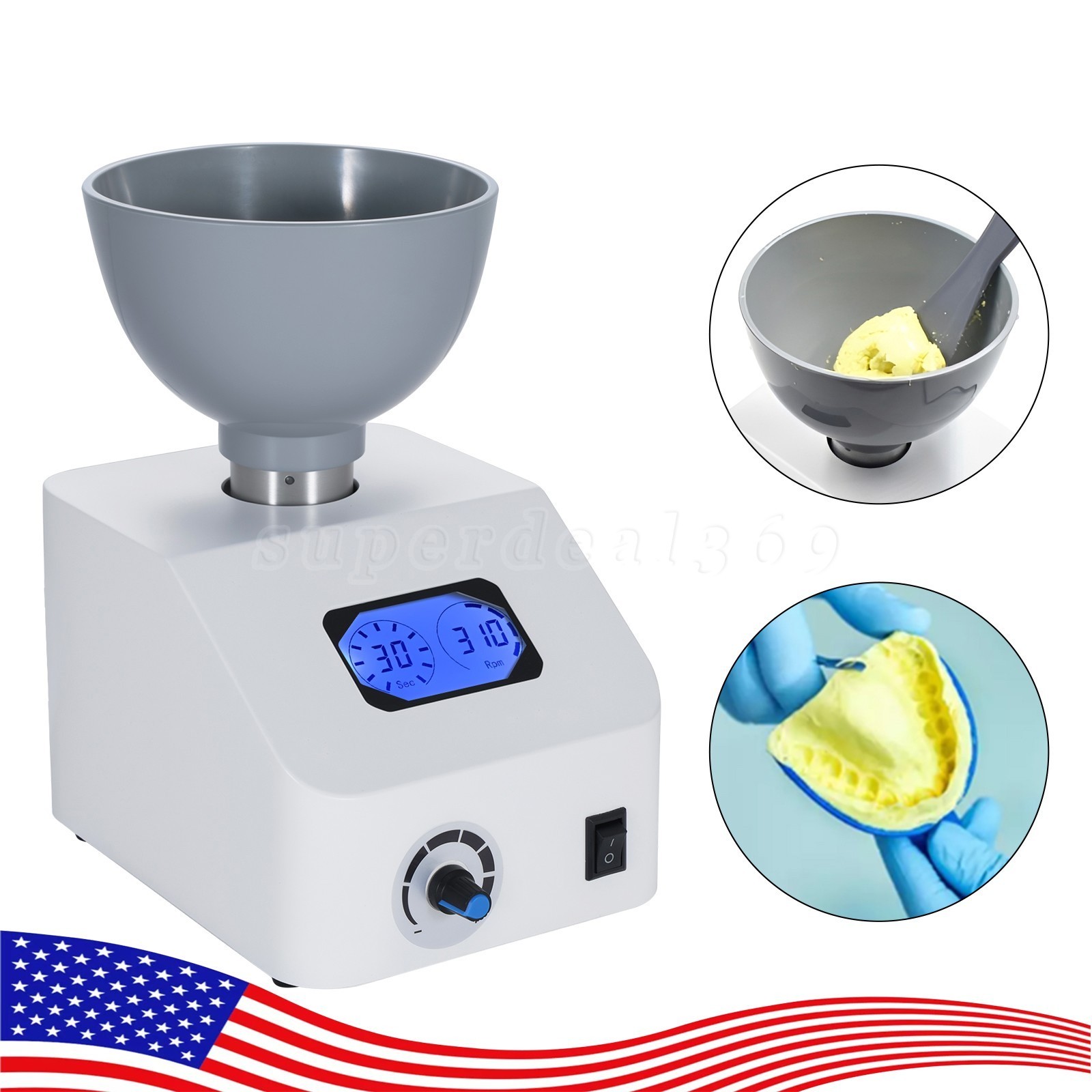 Dental Impression Mixer 300rpm Dental Printing Material Gypsum Blender