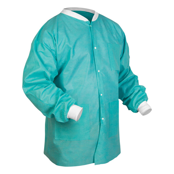 Medicom 8115-C SafeWear Hipster Jackets SMS Fabric Tropical Teal Large 12/Pk