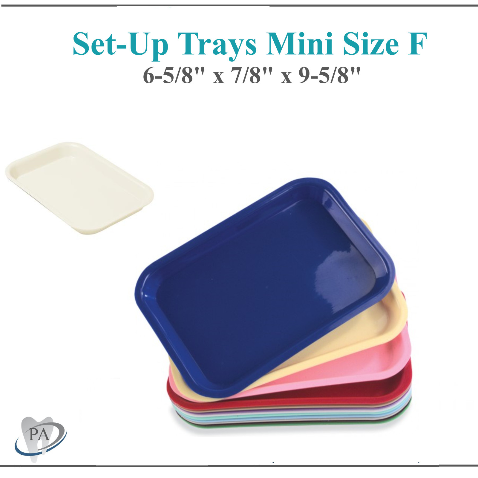 Dental Flat Set-Up Tray Size F (Mini) Autoclavable Instrument Procedure F Trays