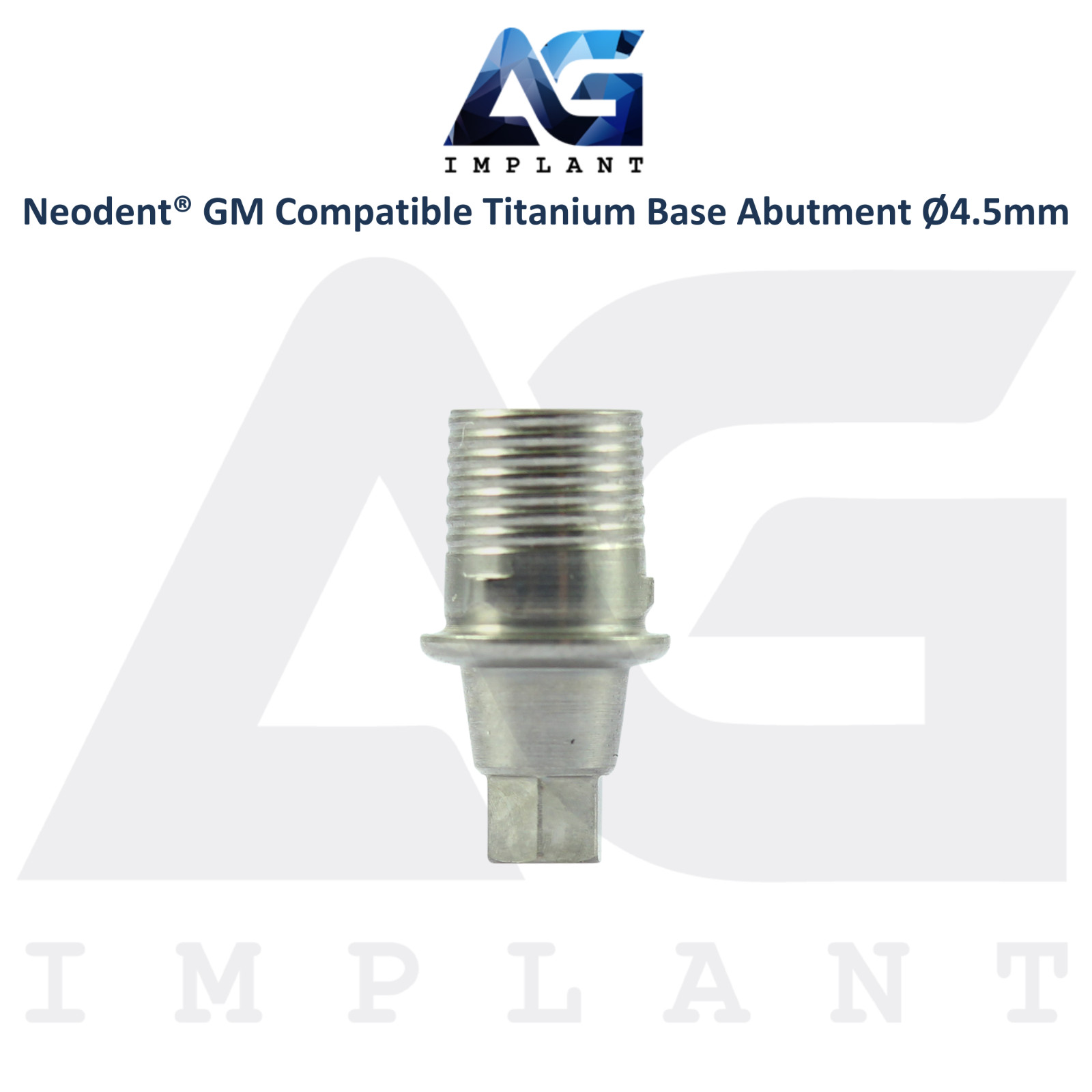 5 Titanium Base Prosthetic Ø4.5mm Neodent® GM Fixtures Compatible CAD/CAM