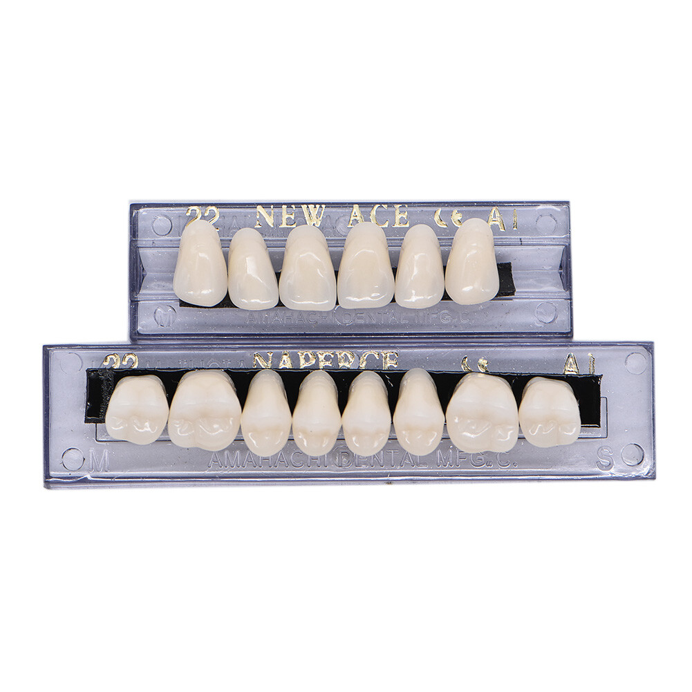 168Pcs Acrylic Resin Denture #22 Dental Upper Lower Shade A1 Teeth Set US