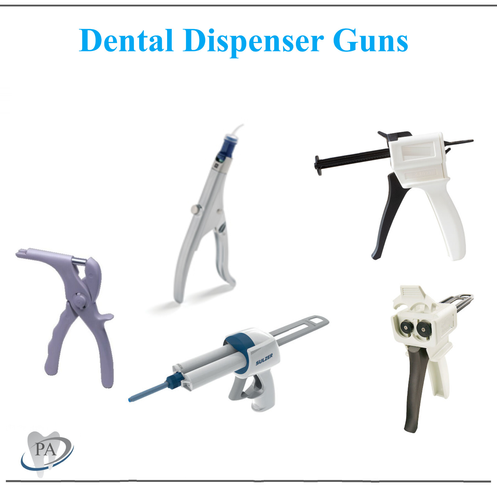 Dental Gun Dispenser Gun For VPS, C&B, Core Material Compule Dispenser, Automix