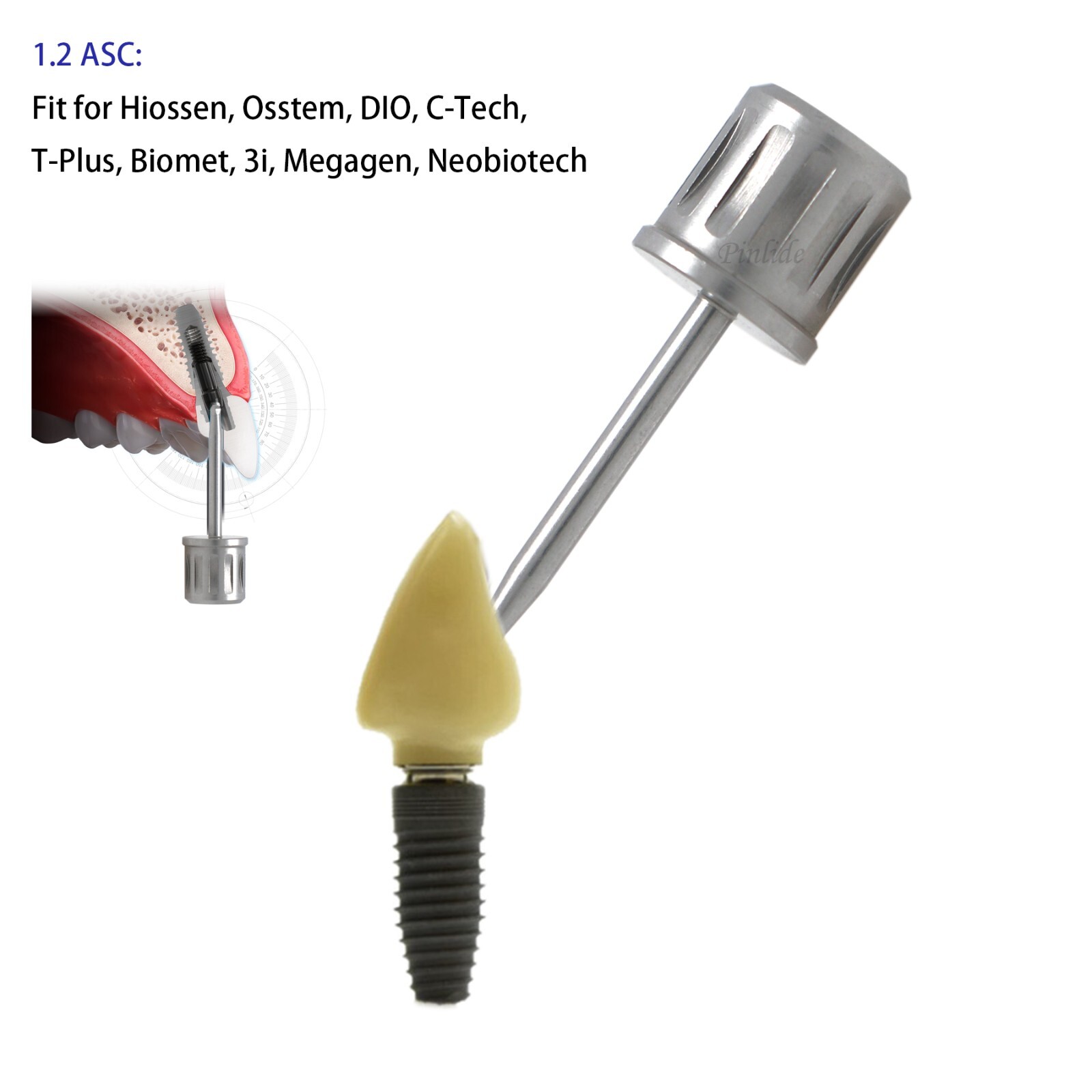 Implant Screwdriver Angulated Screw Channel Driver For Hiossen Nobel MIS Astra