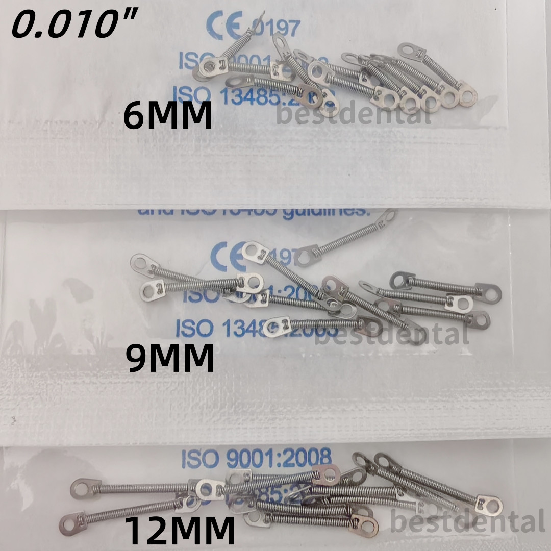 Dental Orthodontic NiTi Close Coil Spring Medium Force Springs 6/9/12mm