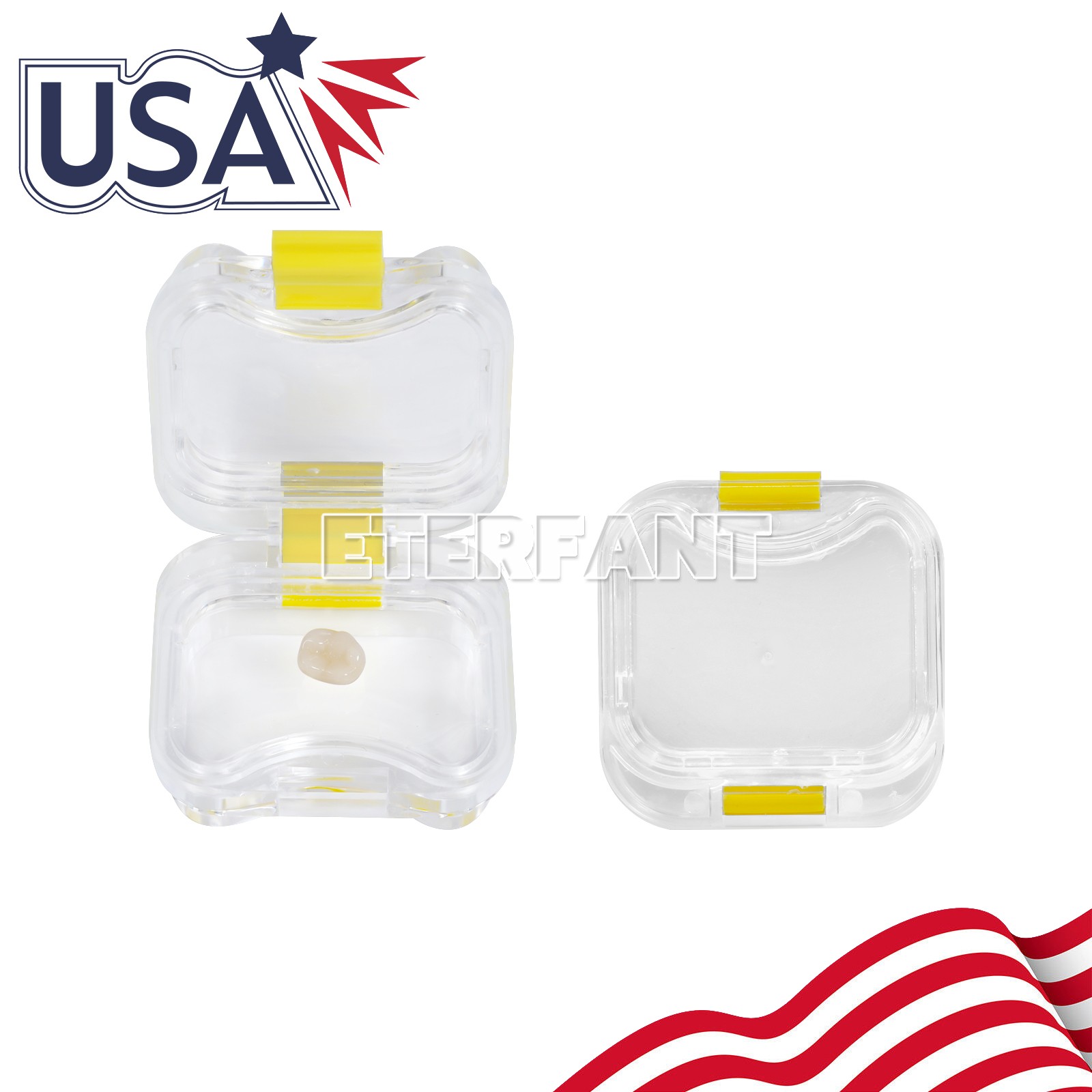 100pcs Dental Crown and Bridge Pillow Box with Membrane Storage Display Box